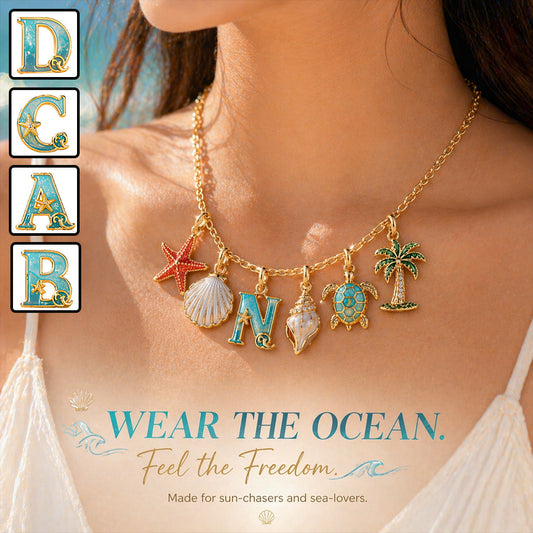 Sea Lovers Gift, Summer Time - Personalized Sea Lover Metal Necklaces With Pendants