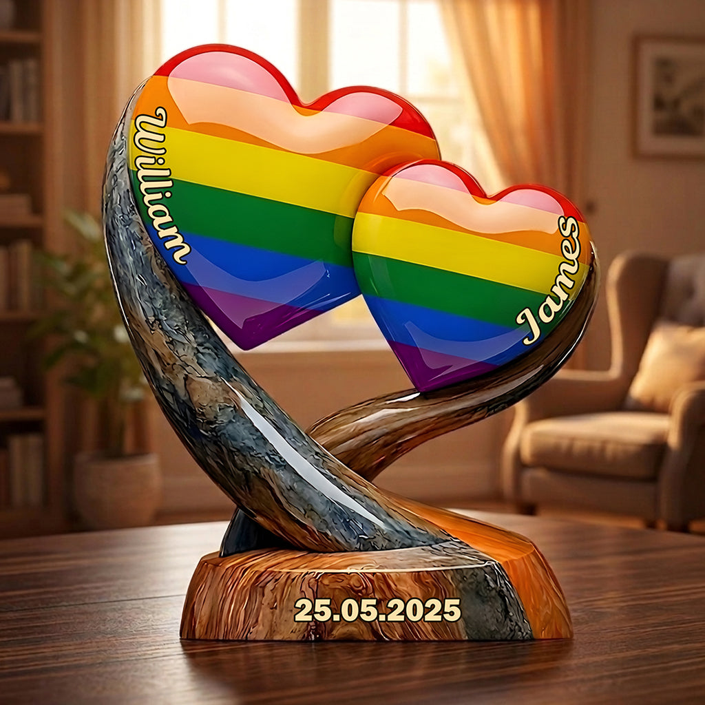 Love Is Love - Personalized LGBT Support Custom Shaped Acrylic Plaque