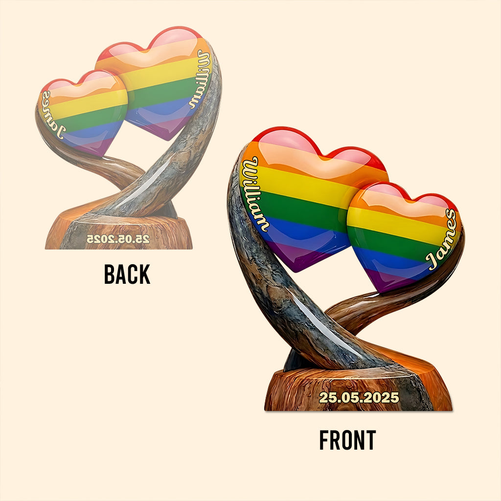 Love Is Love - Personalized LGBT Support Custom Shaped Acrylic Plaque
