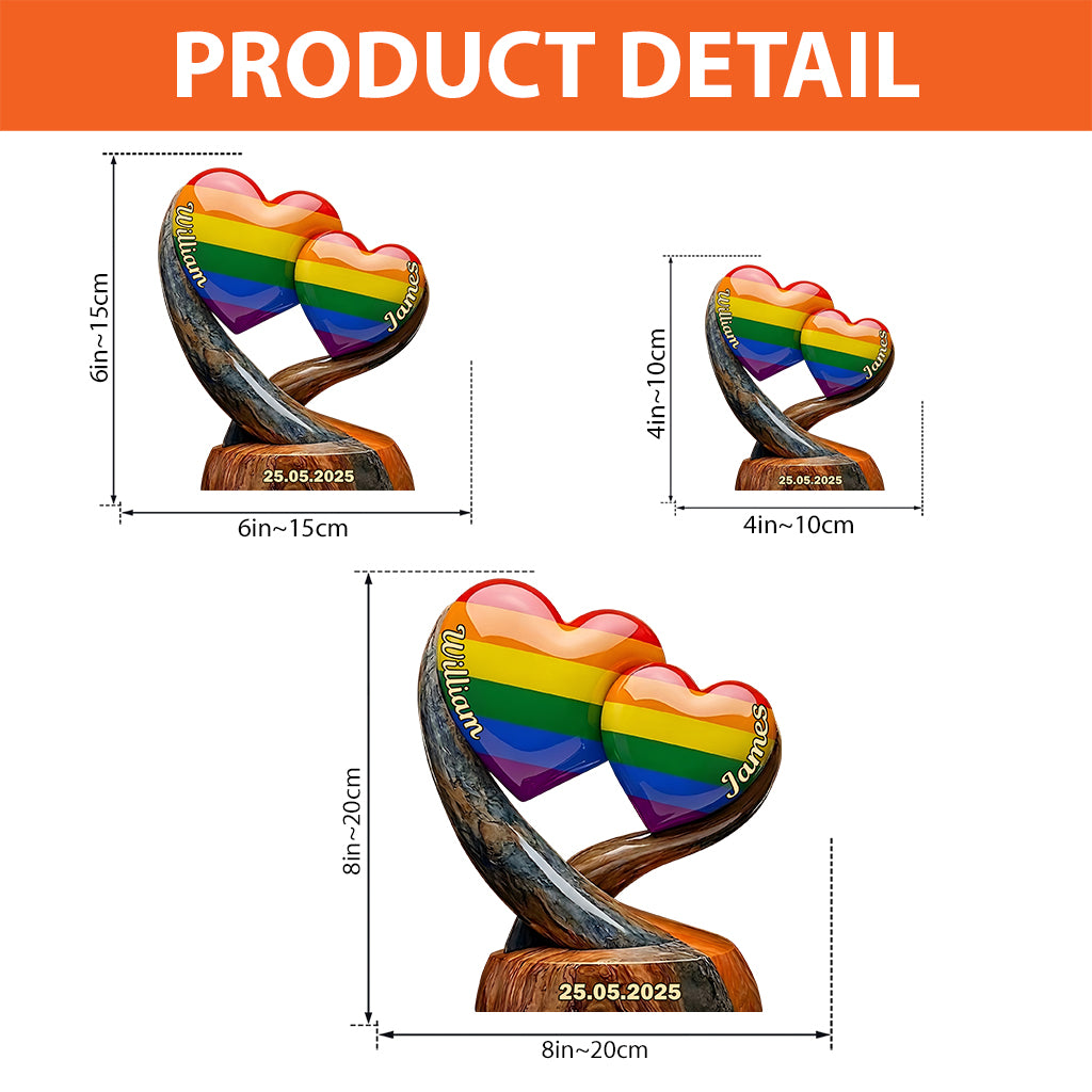 Love Is Love - Personalized LGBT Support Custom Shaped Acrylic Plaque