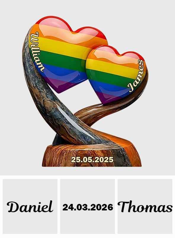 Love Is Love - Personalized LGBT Support Custom Shaped Acrylic Plaque