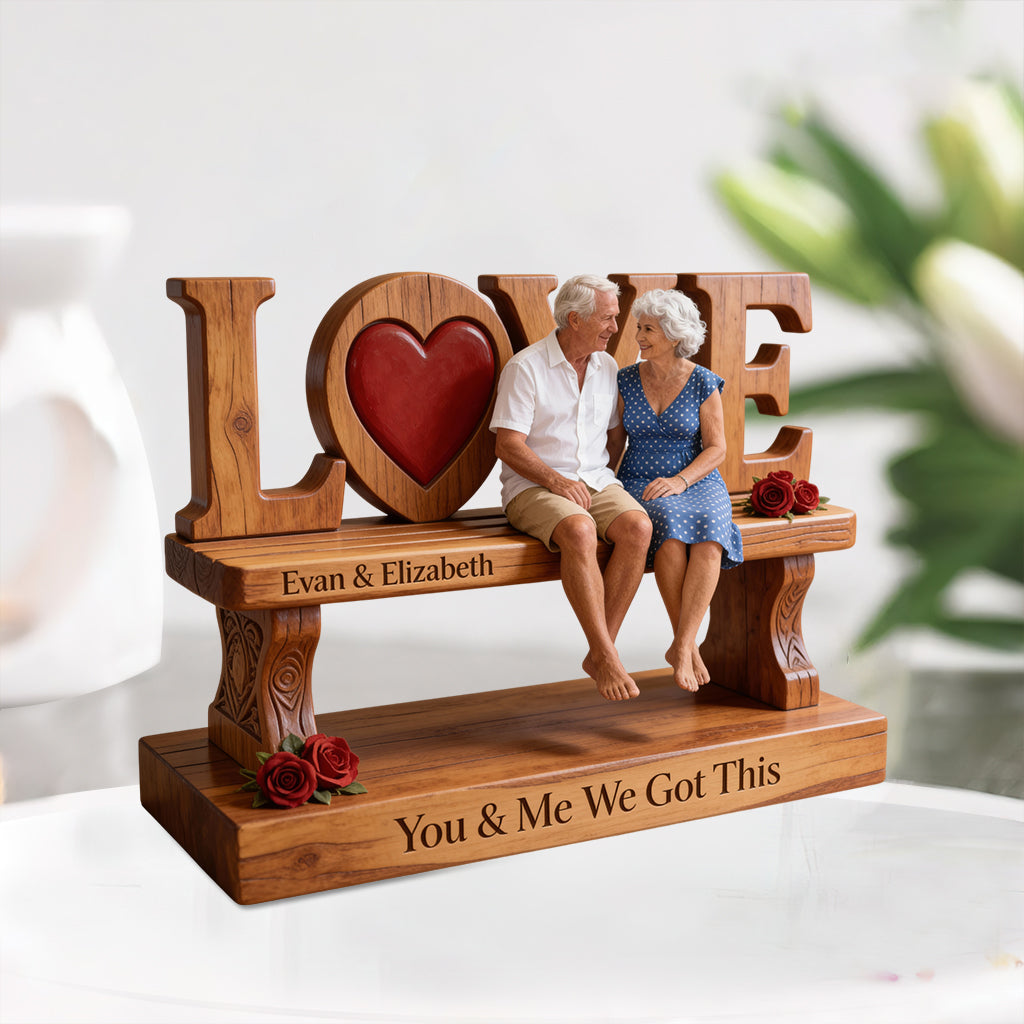 You & Me We Got This - Personalized Couple Custom Shaped Acrylic Plaque