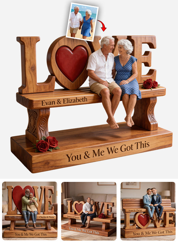 You & Me We Got This - Personalized Couple Custom Shaped Acrylic Plaque