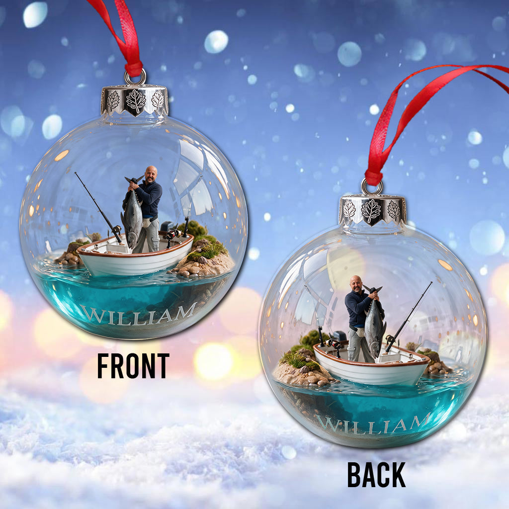 Fisherman Christmas - Personalized Fishing Ornament