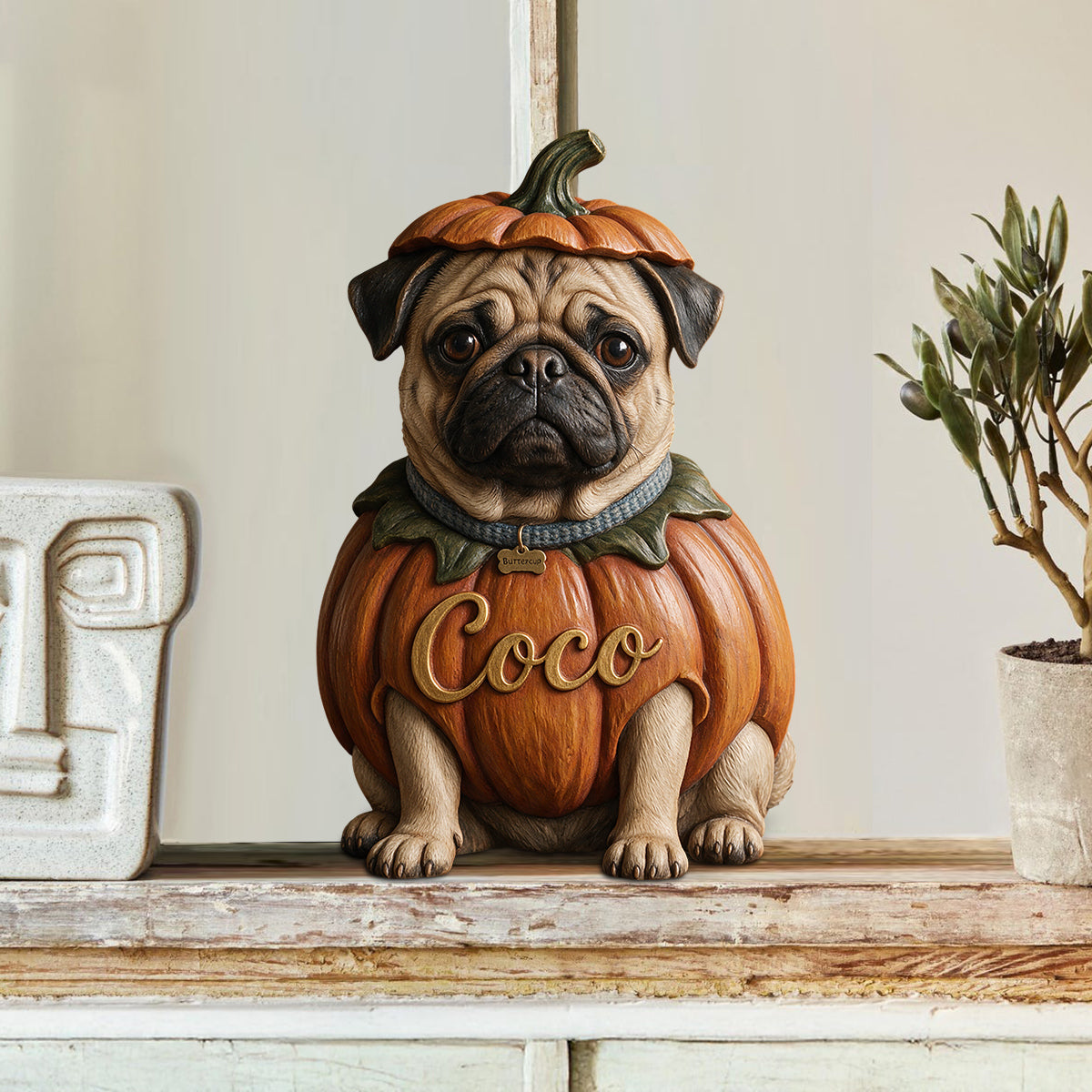 There's Some Horrors In This House - Personalized Dog Custom Shaped Wood Plaque
