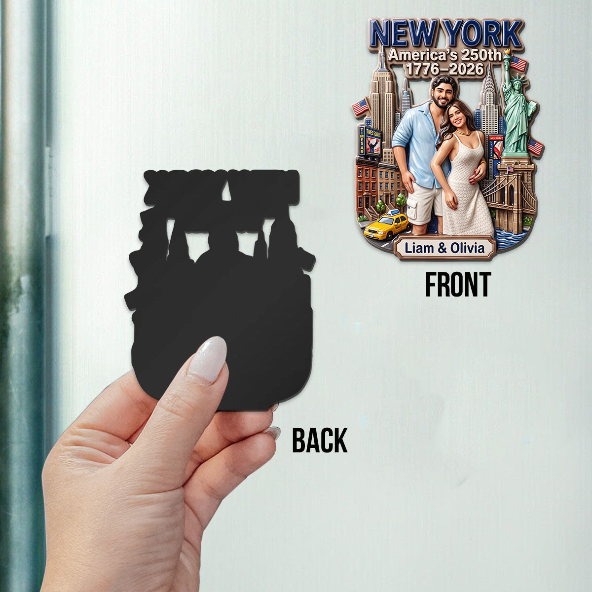 USA Travel Memory - Personalized Patriot Magnet