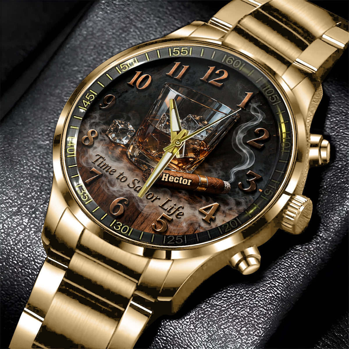 Time To Savor Life - Personalized Whisky Hand Watch