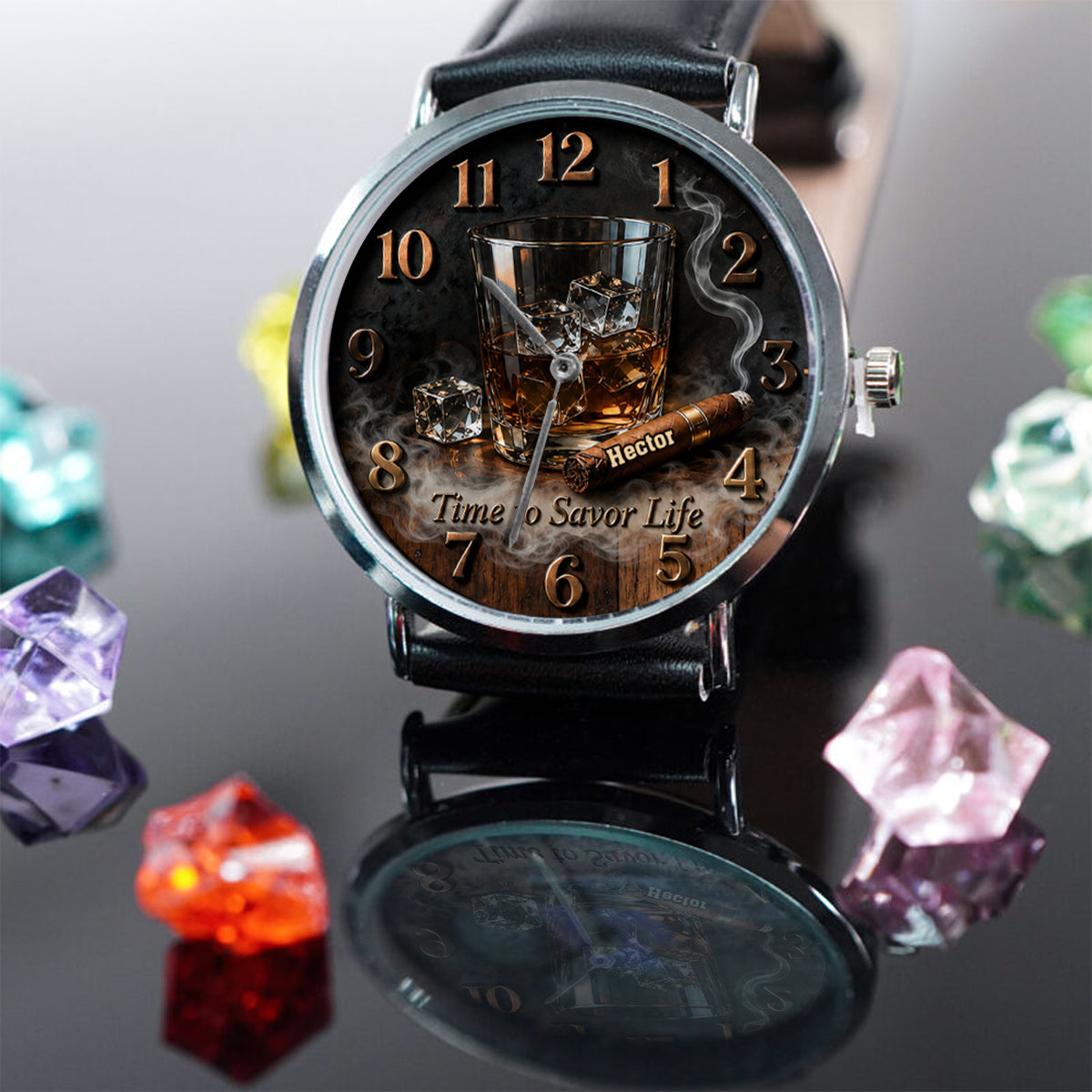 Time To Savor Life - Personalized Whisky Hand Watch