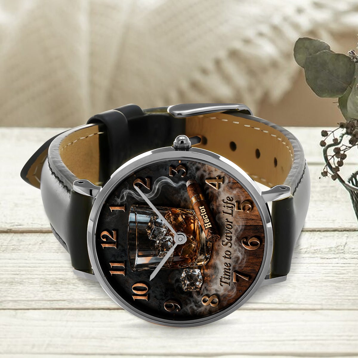 Time To Savor Life - Personalized Whisky Hand Watch