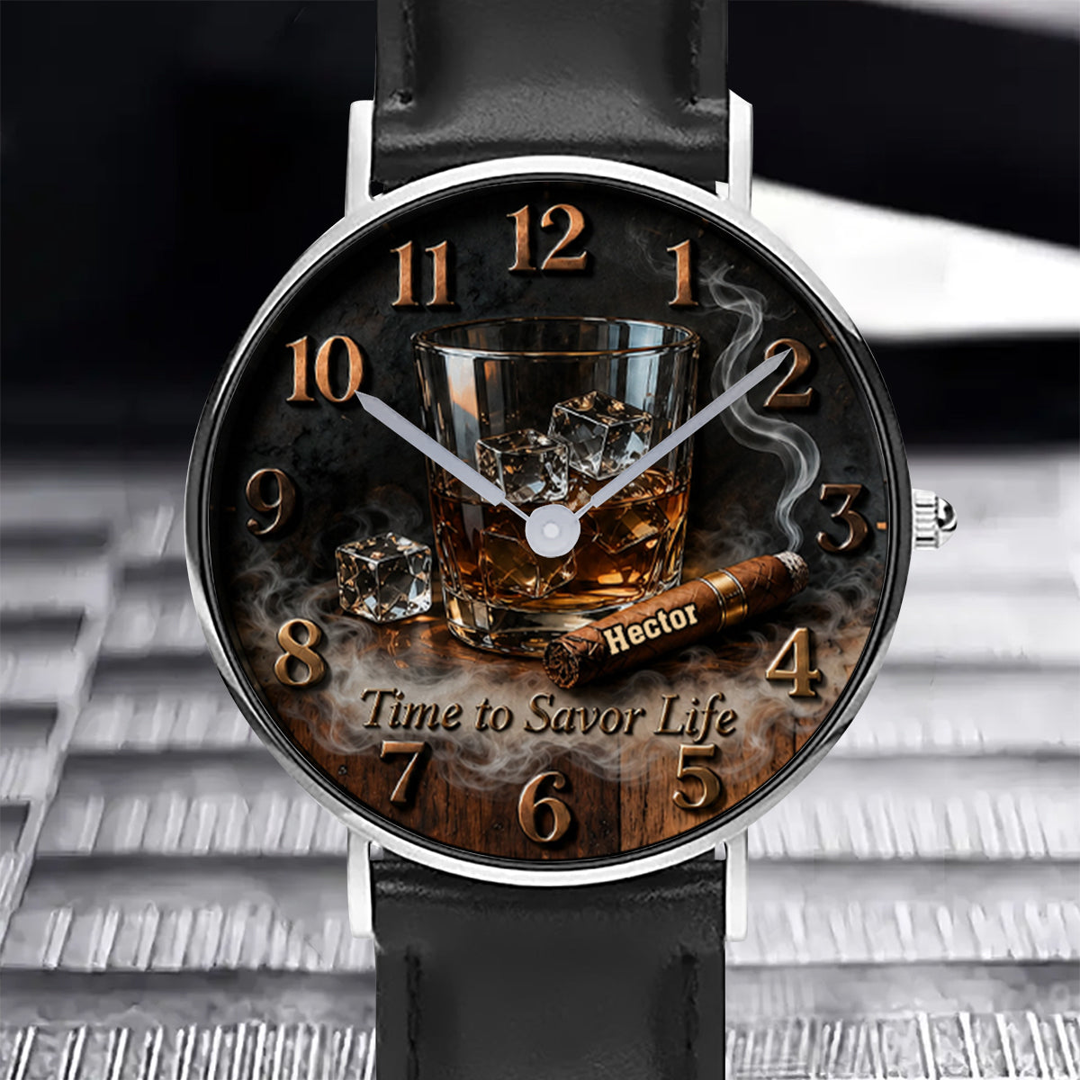 Time To Savor Life - Personalized Whisky Hand Watch