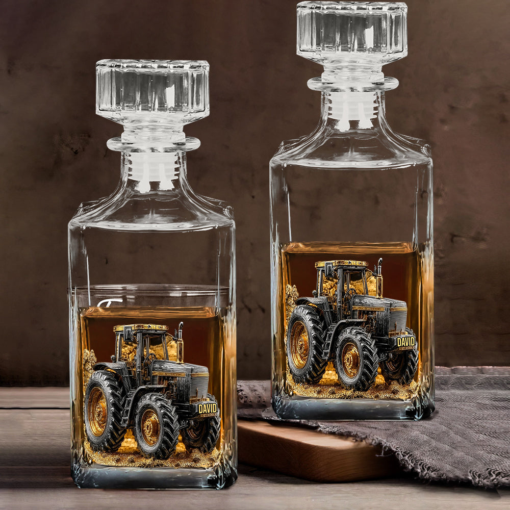 Strong Farmer - Personalized Tractor Whiskey Glass