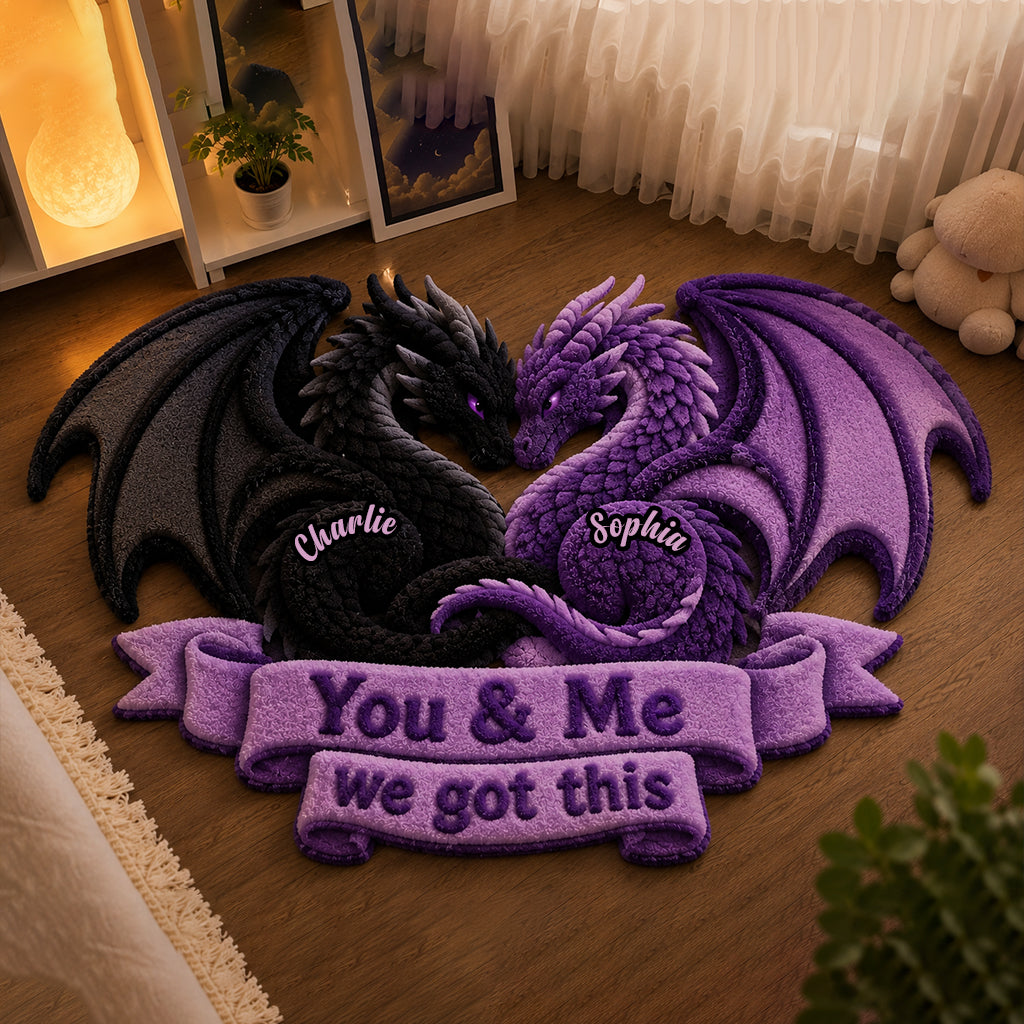 You & Me We Got This - Personalized Dragon Non-Slip Tufted Rug
