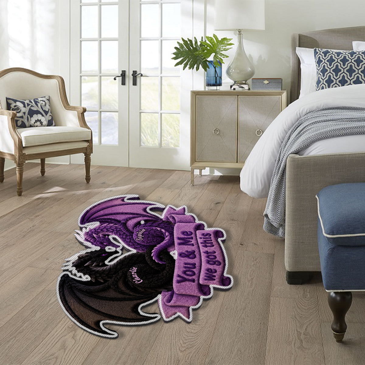 You & Me We Got This - Personalized Dragon Non-Slip Tufted Rug