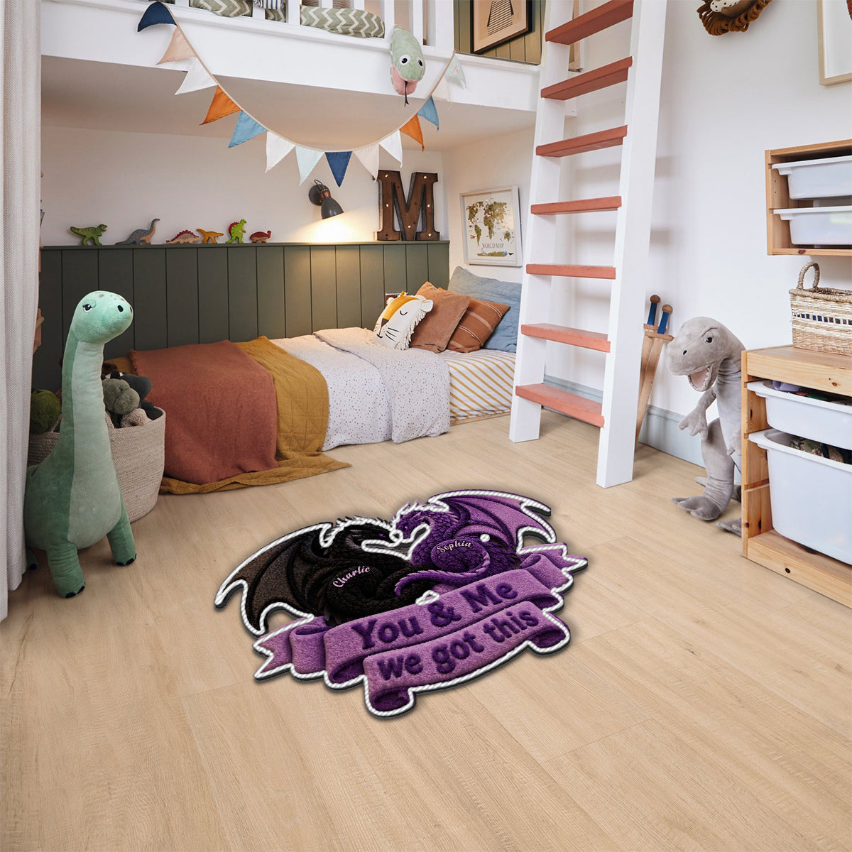 You & Me We Got This - Personalized Dragon Non-Slip Tufted Rug