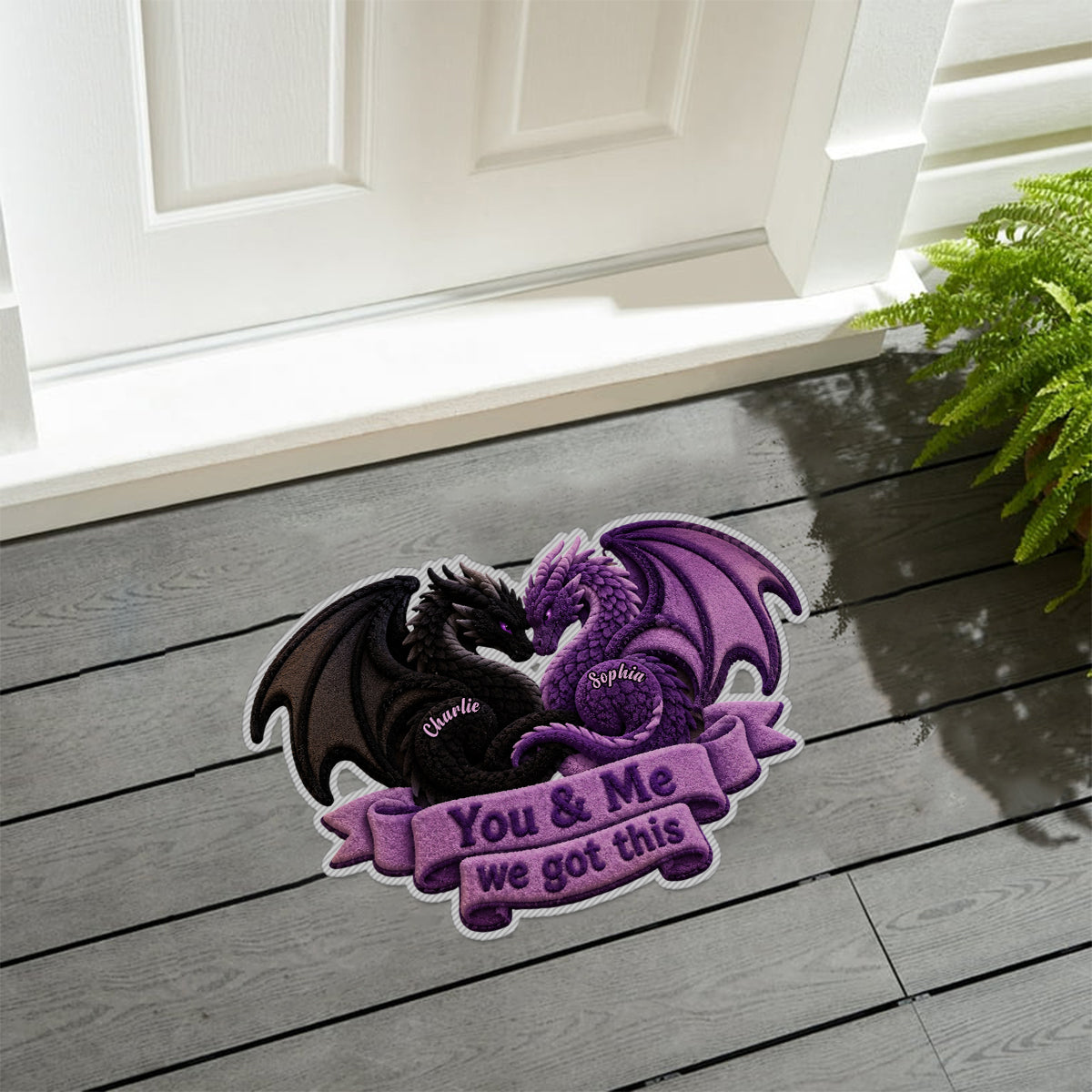 You & Me We Got This - Personalized Dragon Non-Slip Tufted Rug