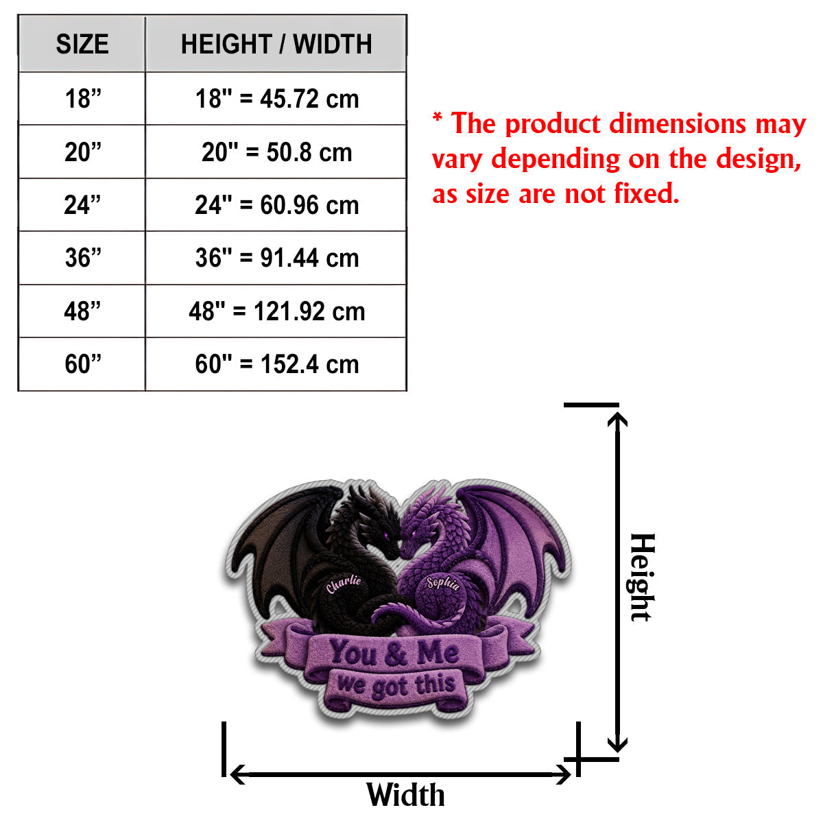 You & Me We Got This - Personalized Dragon Non-Slip Tufted Rug