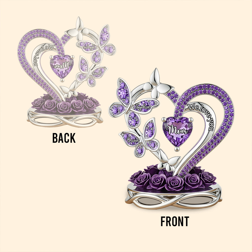 We Love You Perfect Gift For Mom, Grandma - Personalized Grandma Custom Shaped Acrylic Plaque