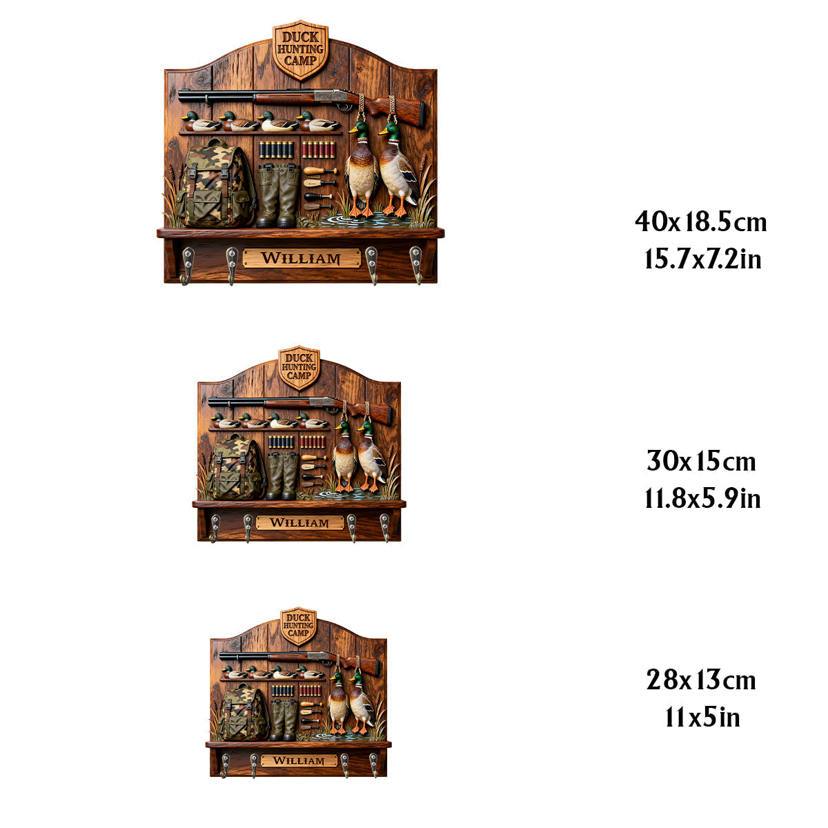 Love Hunting - Personalized Hunting Custom Shaped Hanging Rack