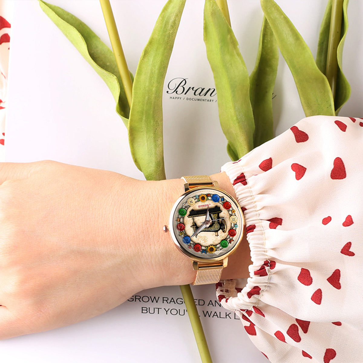 Love Sewing - Personalized Sewing Women Hand Watch