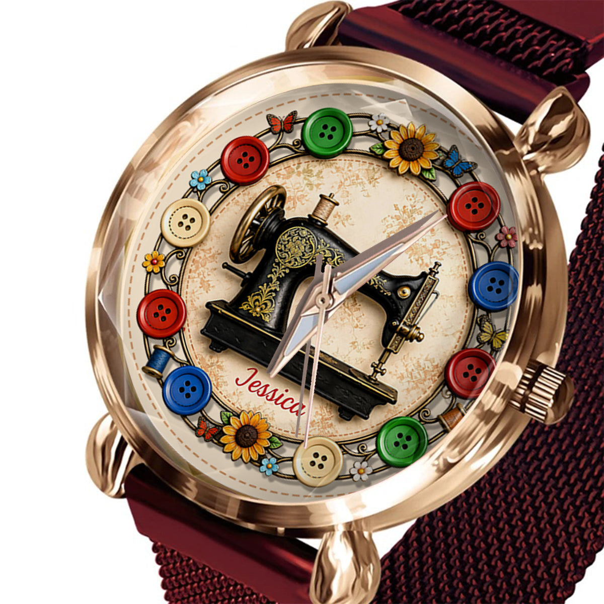Love Sewing - Personalized Sewing Women Hand Watch
