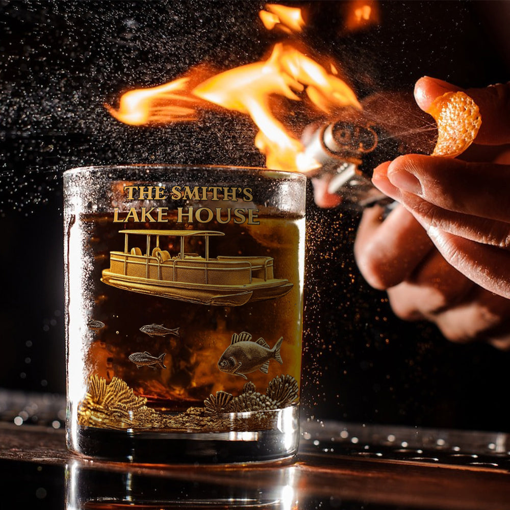 Our Lake House - Personalized Patriot Whiskey Glass