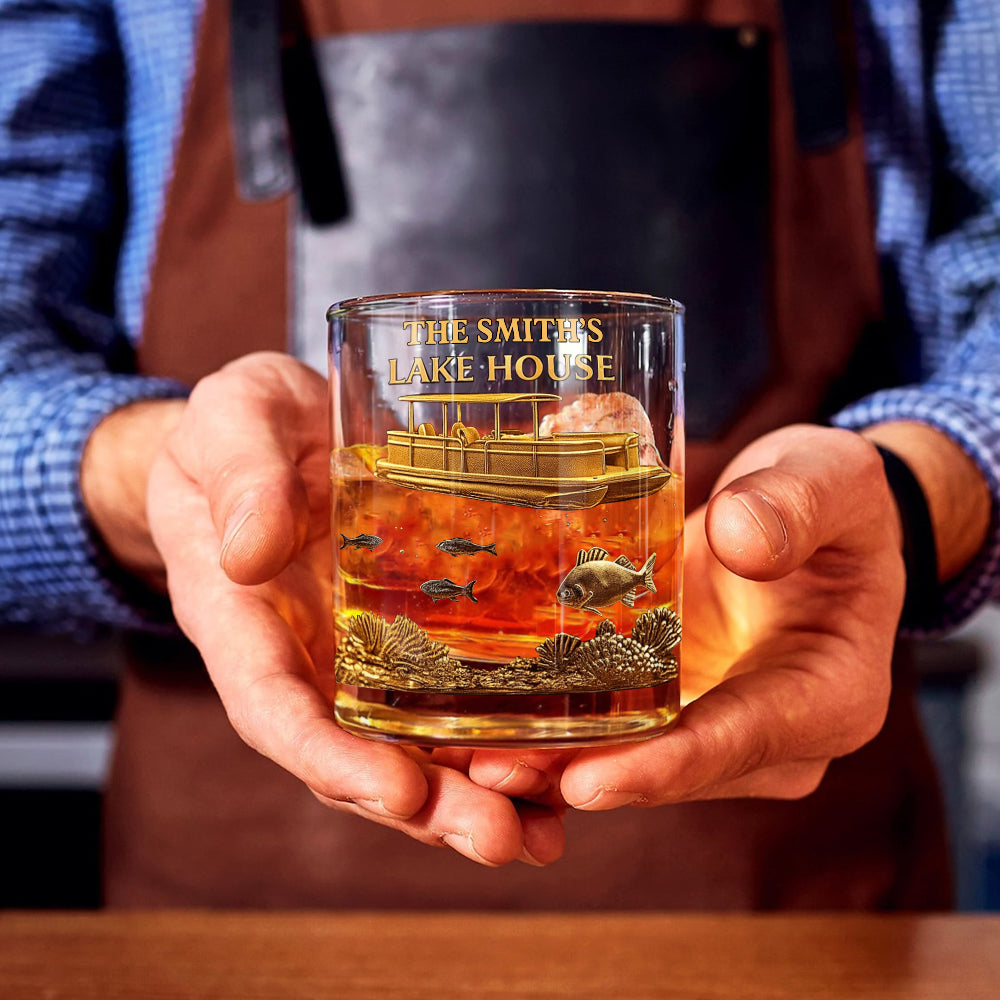Our Lake House - Personalized Patriot Whiskey Glass