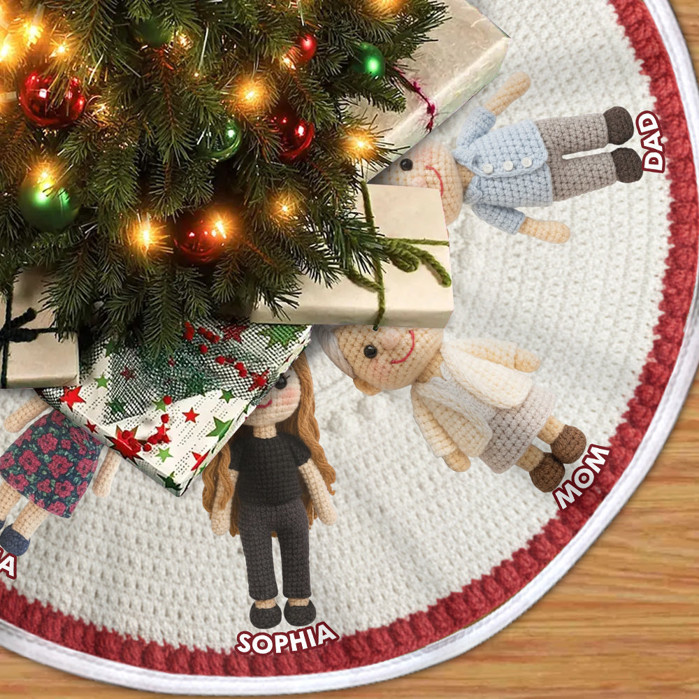 Merry Christmas 2025 - Personalized Family Tree Skirt