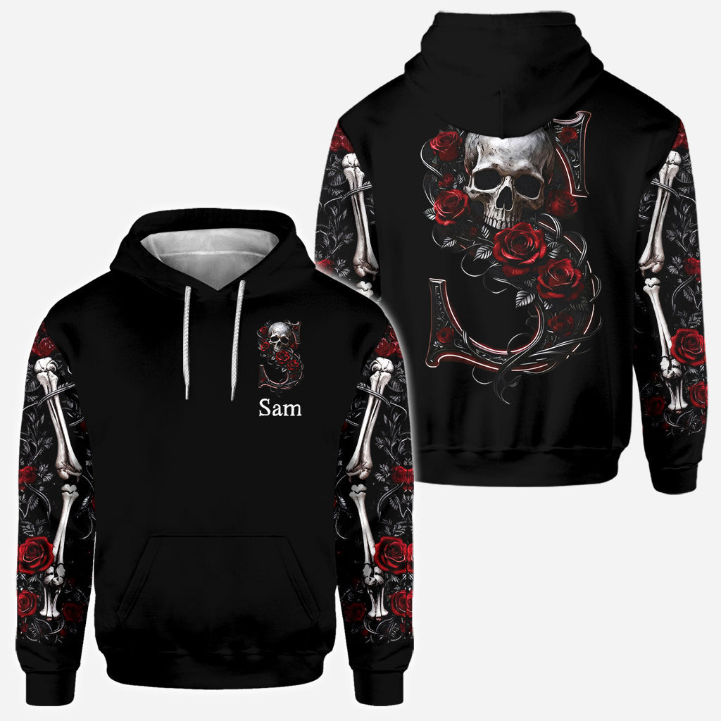 Rose & Skull - Personalized Skull All Over Shirt