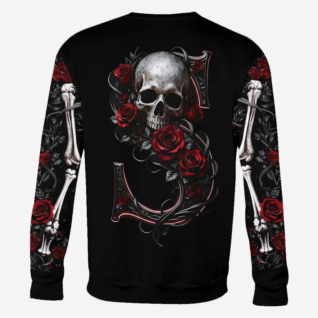 Rose & Skull - Personalized Skull All Over Shirt