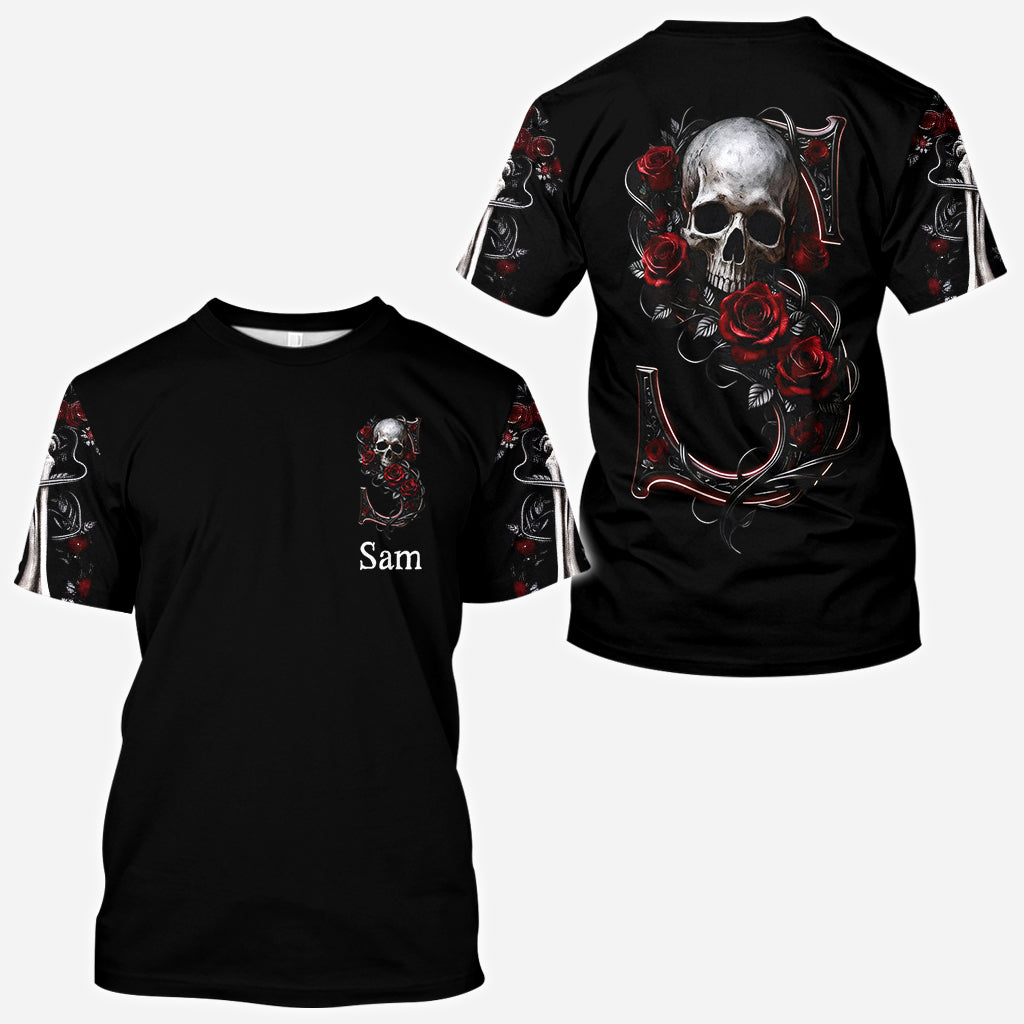 Rose & Skull - Personalized Skull All Over Shirt
