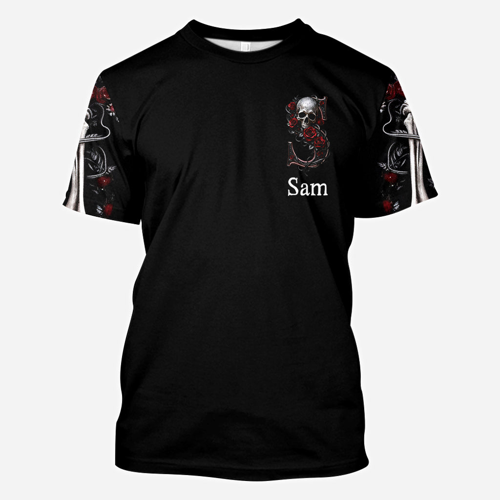 Rose & Skull - Personalized Skull All Over Shirt