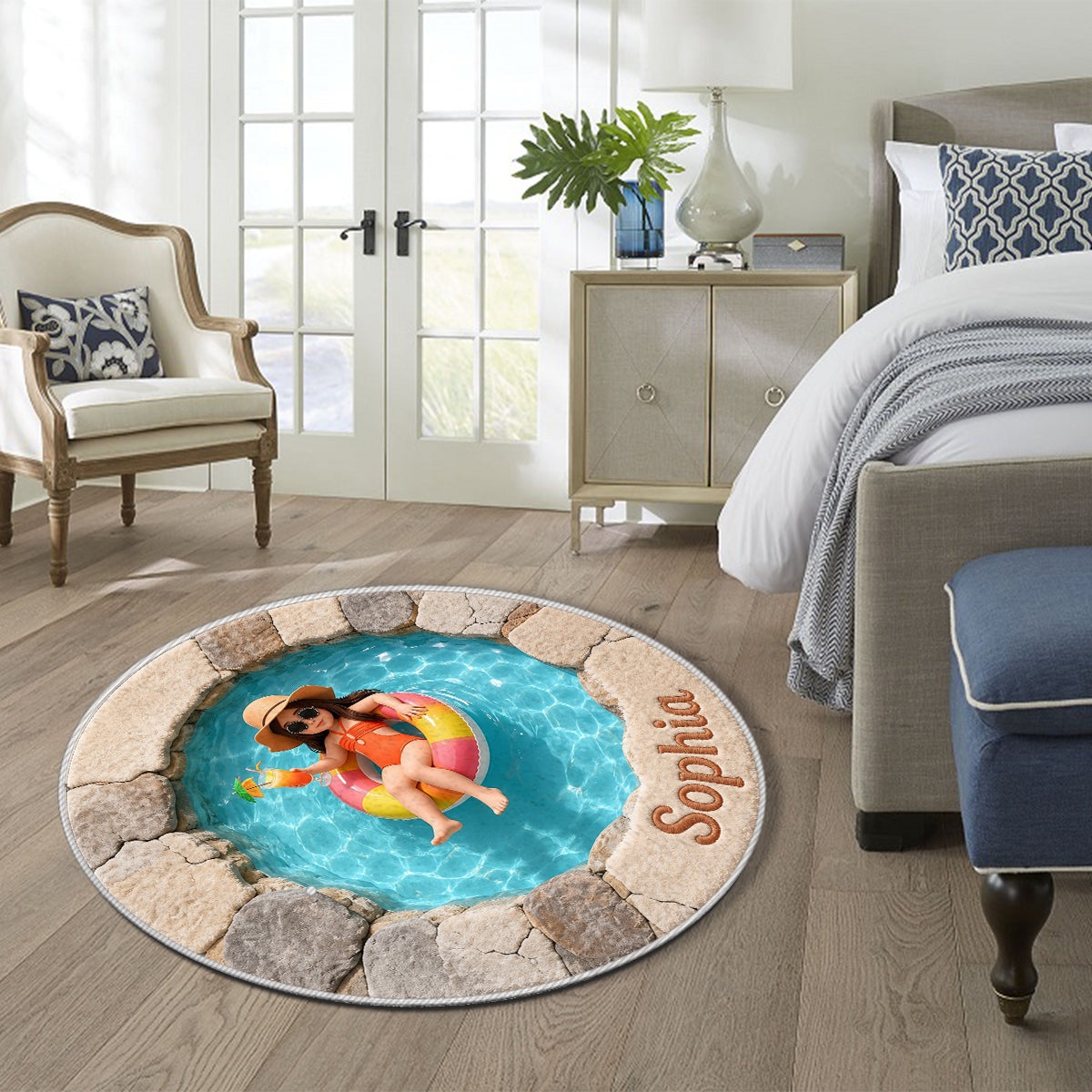 Summer Vibes - Personalized Kid Non-Slip Tufted Rug