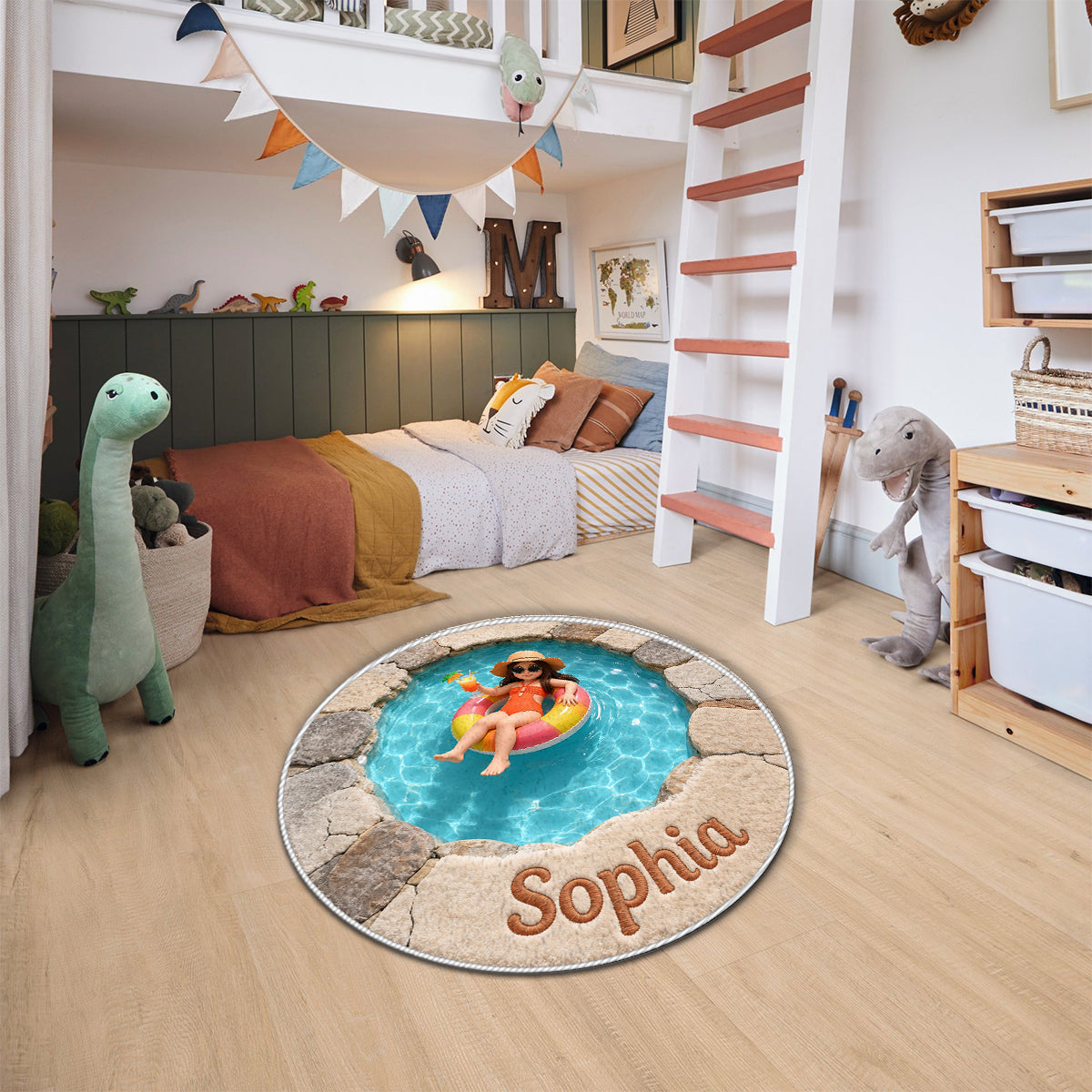 Summer Vibes - Personalized Kid Non-Slip Tufted Rug