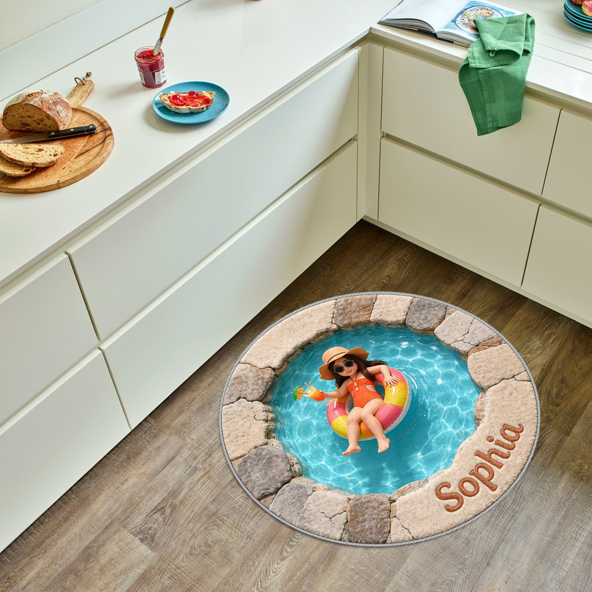 Summer Vibes - Personalized Kid Non-Slip Tufted Rug
