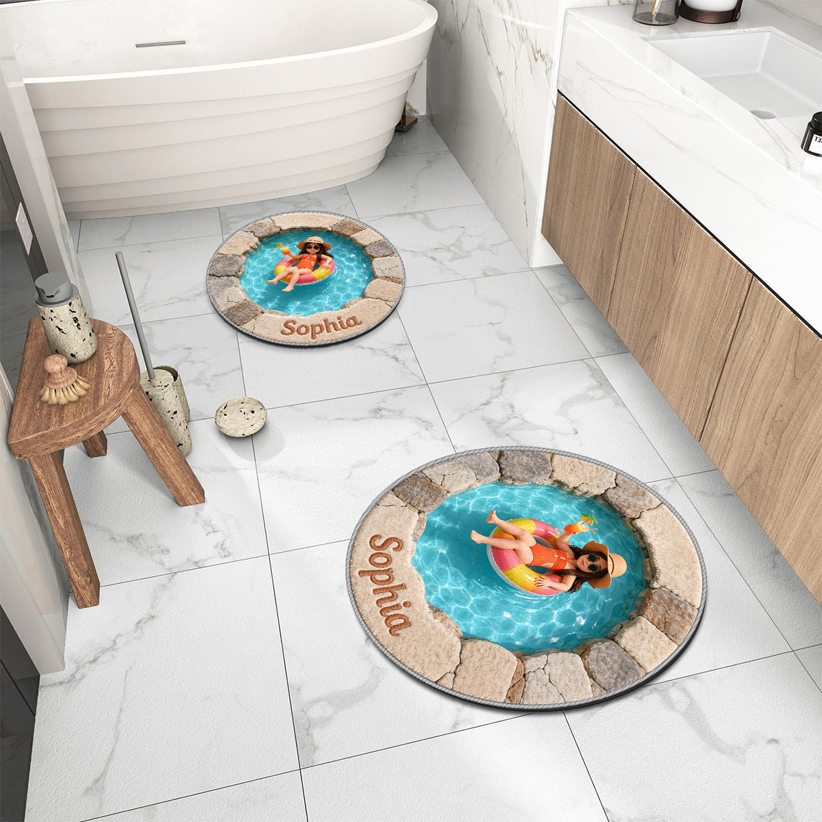 Summer Vibes - Personalized Kid Non-Slip Tufted Rug