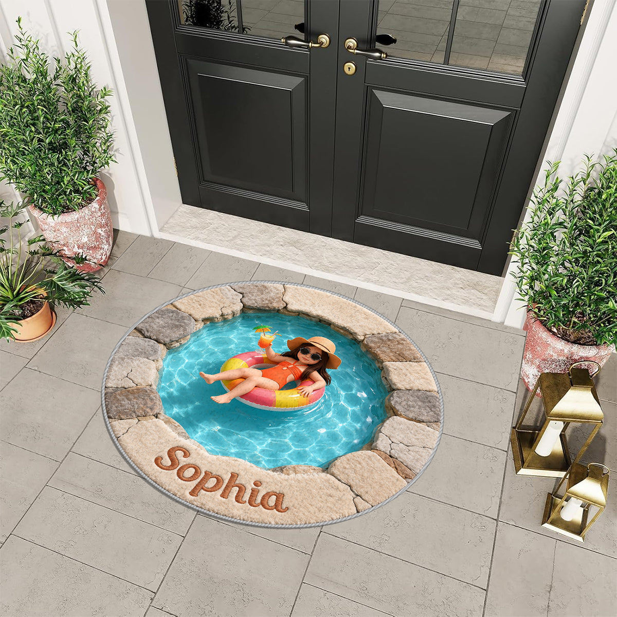 Summer Vibes - Personalized Kid Non-Slip Tufted Rug