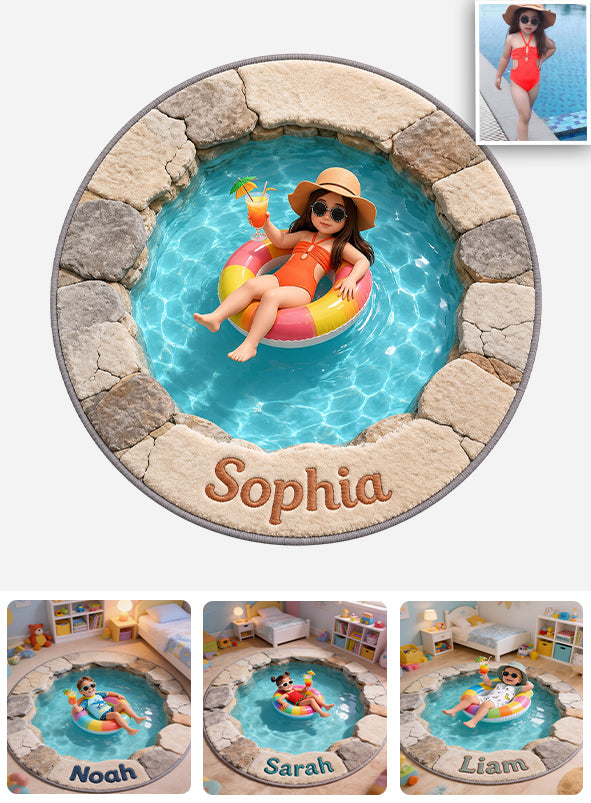 Summer Vibes - Personalized Kid Non-Slip Tufted Rug