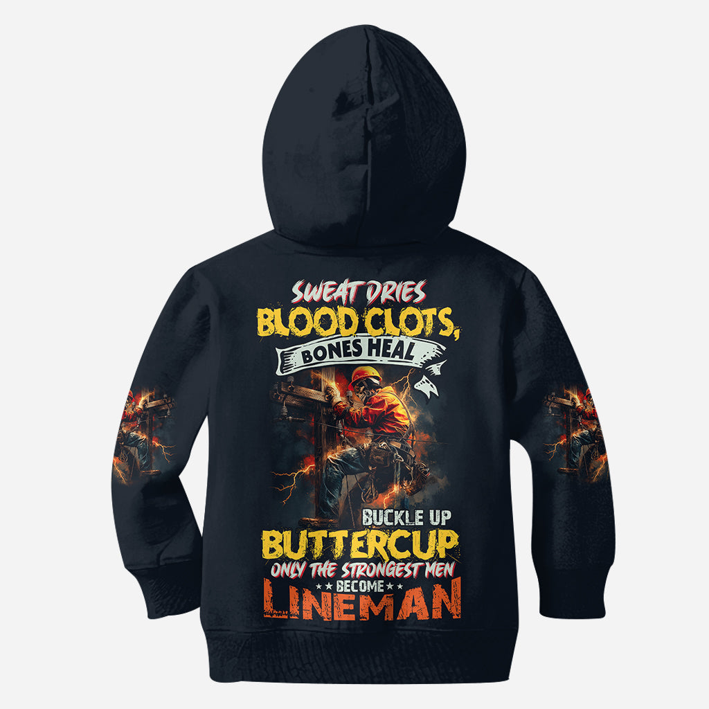 Only The Strongest Men Become Lineman - Personalized Lineman All Over Shirt