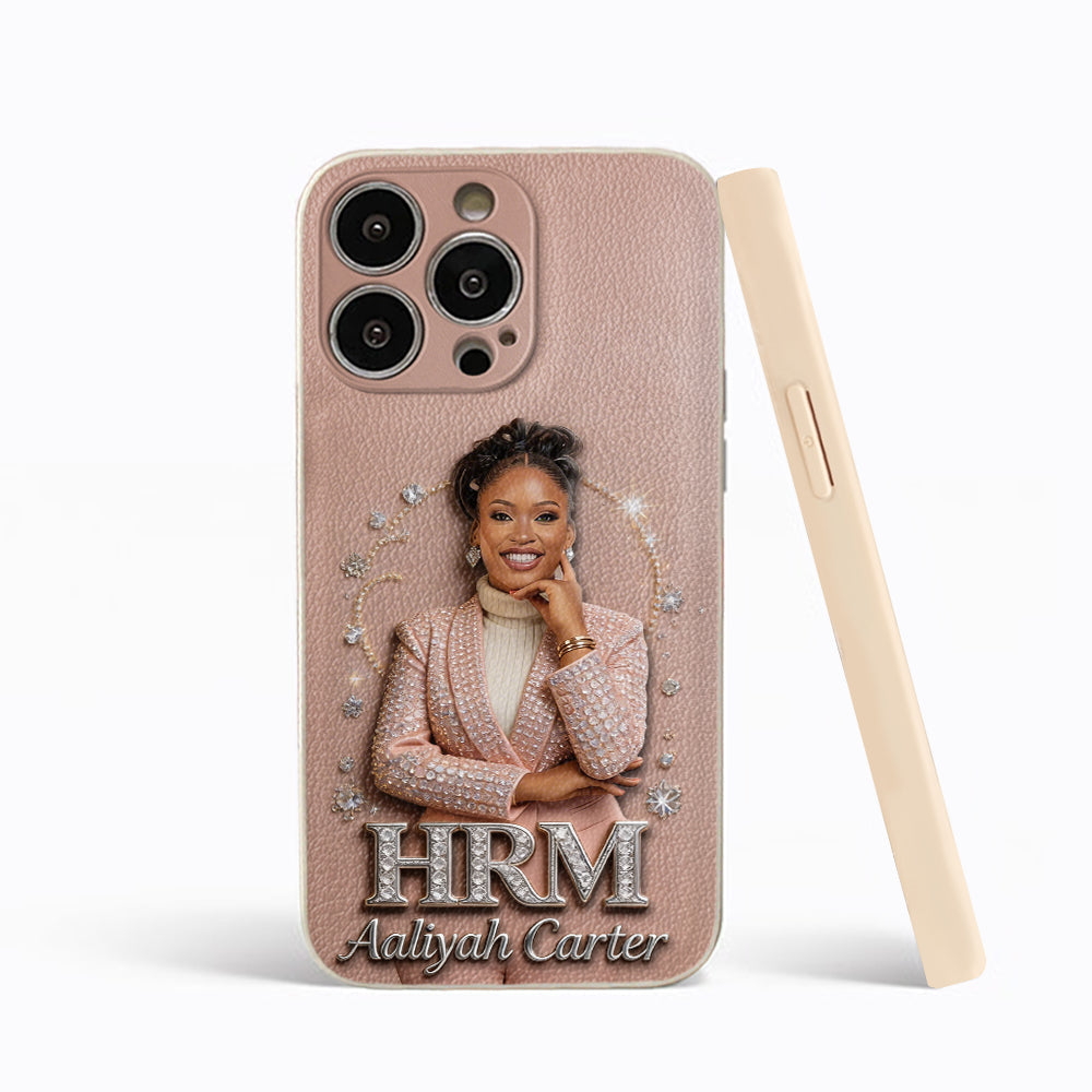 Office Decoration Custom Any Photo - Personalized Colleague 3D Embossed Leather Phone Case