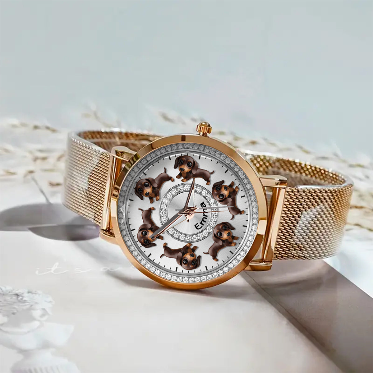 I Love My Dogs - Personalized Dog Women Hand Watch