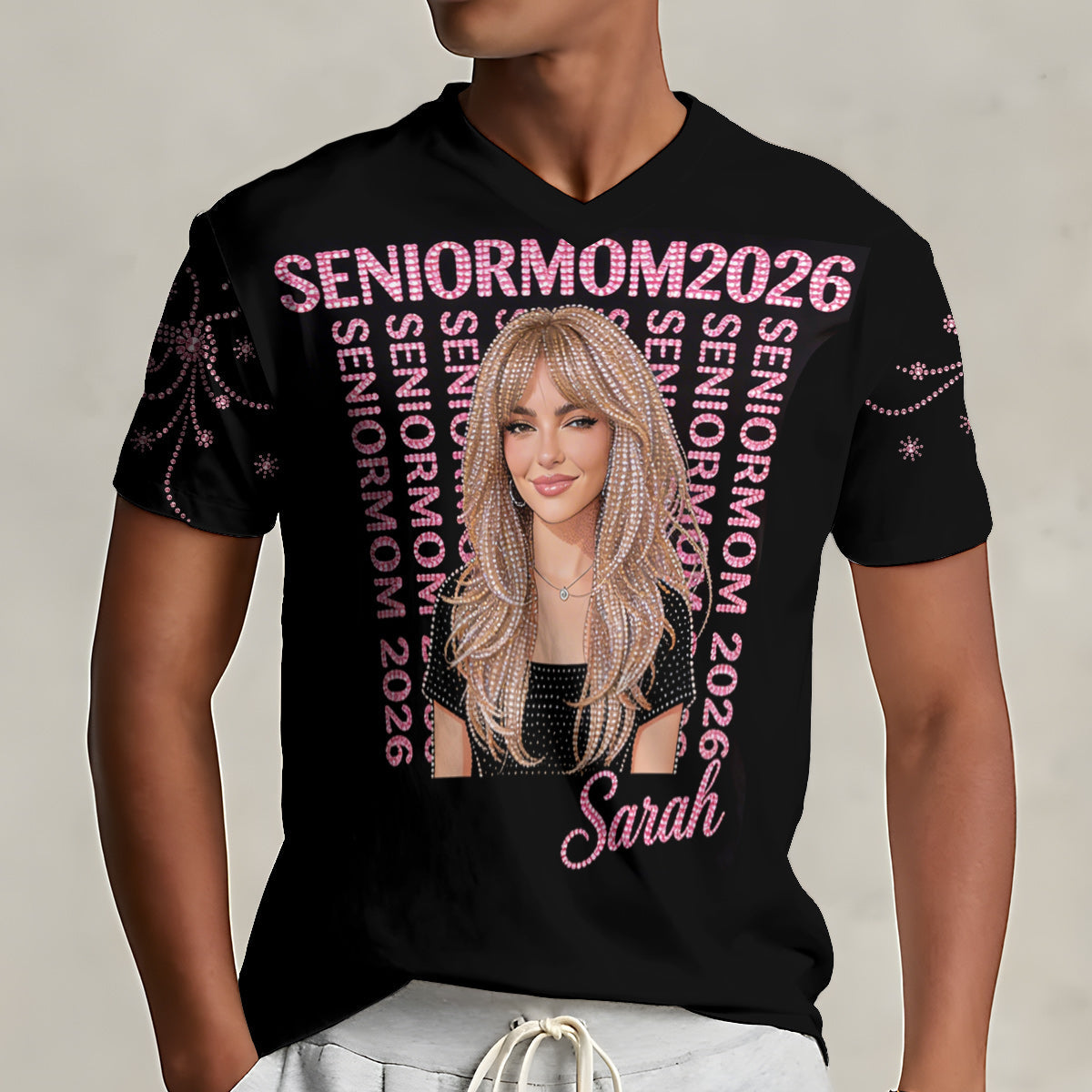 Senior2026 - Personalized Graduation Fully Printed V-Neck T-Shirt
