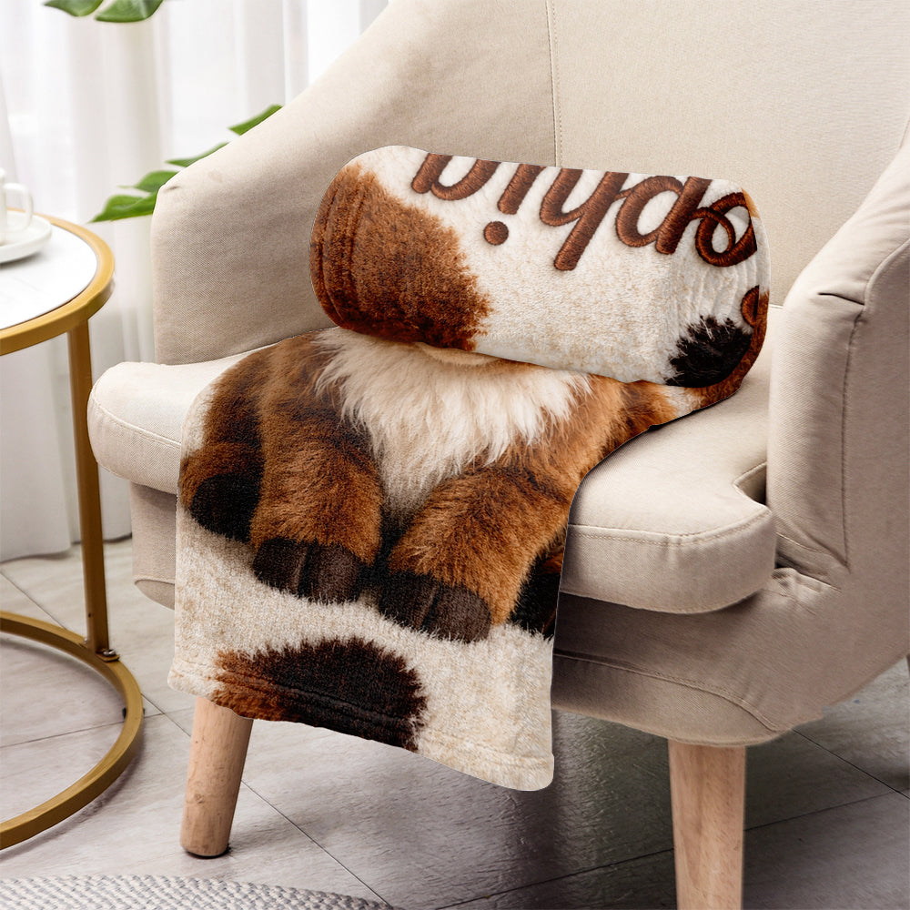 Rustic Comfort - Personalized Highland Cow Blanket