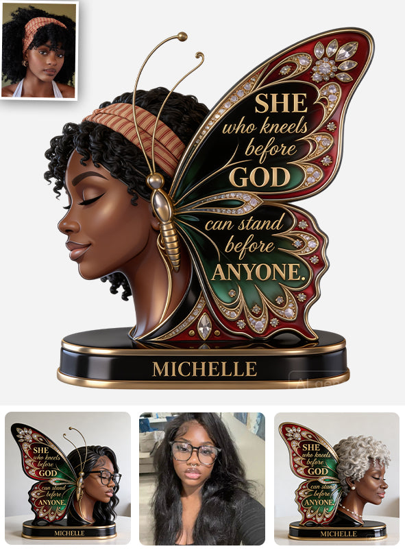 She Who Kneels Before God - Personalized African American Custom Shaped Acrylic Plaque