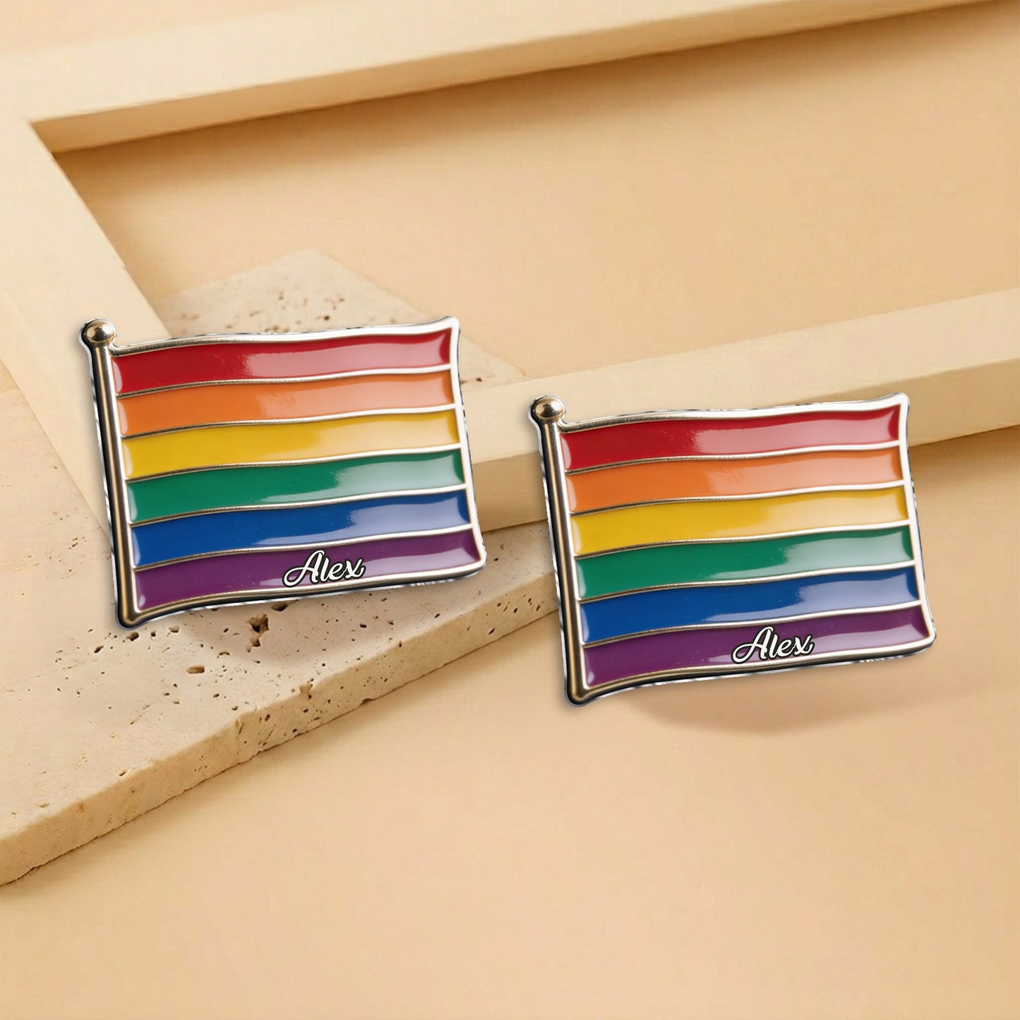 Proud Of Me - Personalized LGBT Support 3D Embossed Enamel Pin