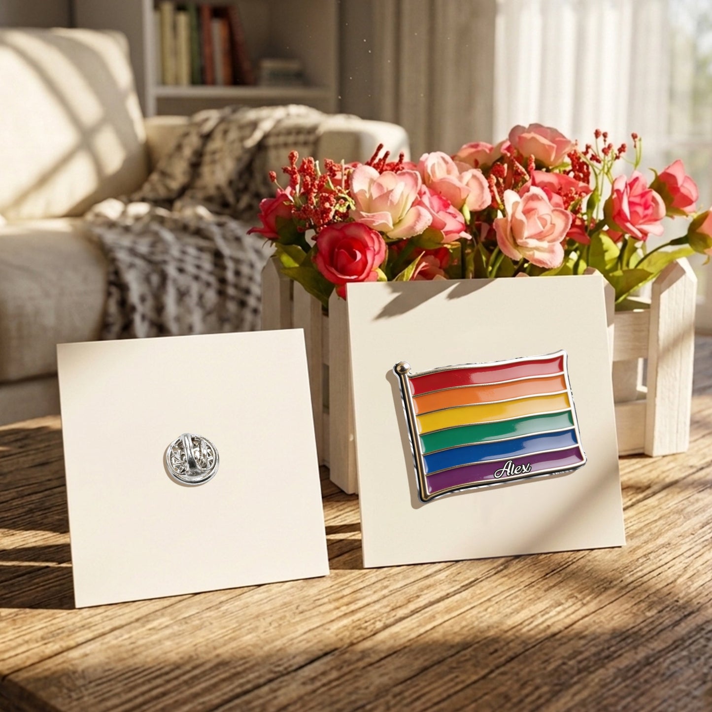 Proud Of Me - Personalized LGBT Support 3D Embossed Enamel Pin