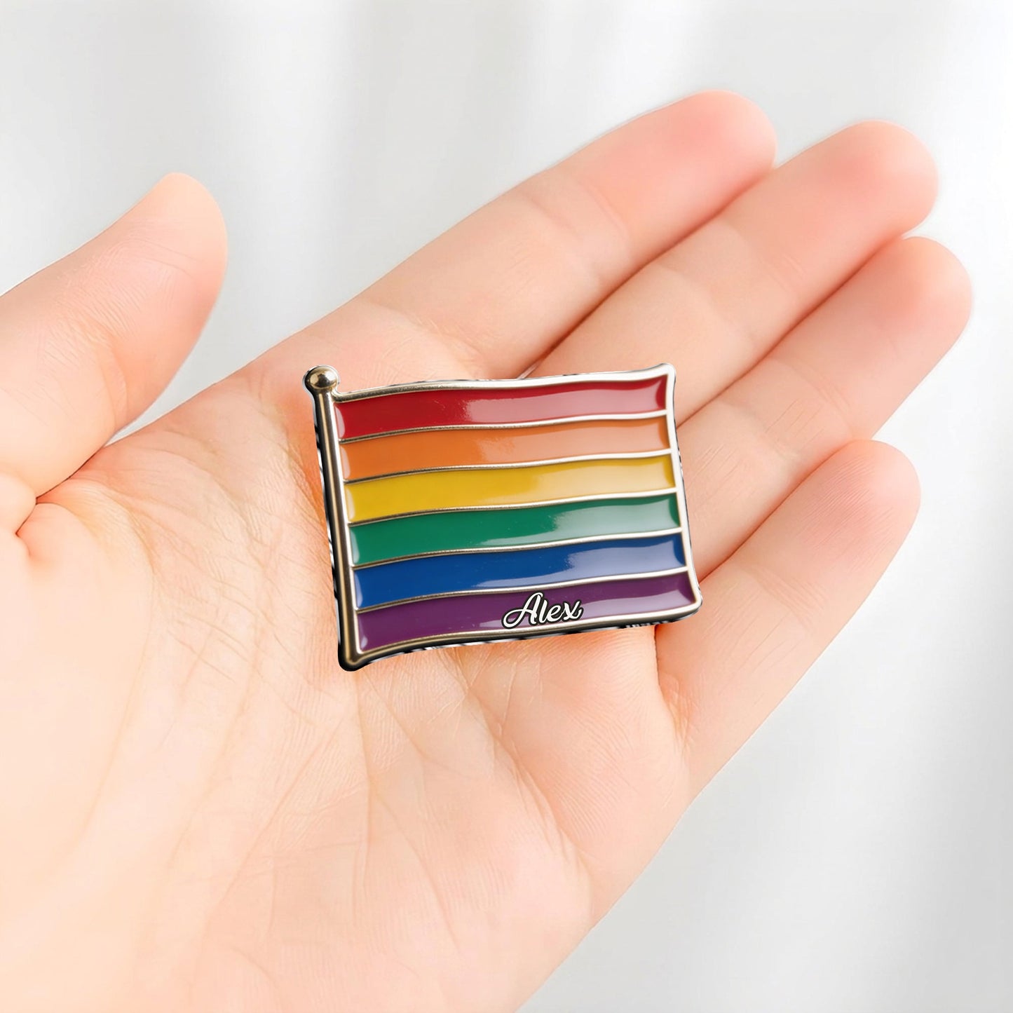 Proud Of Me - Personalized LGBT Support 3D Embossed Enamel Pin