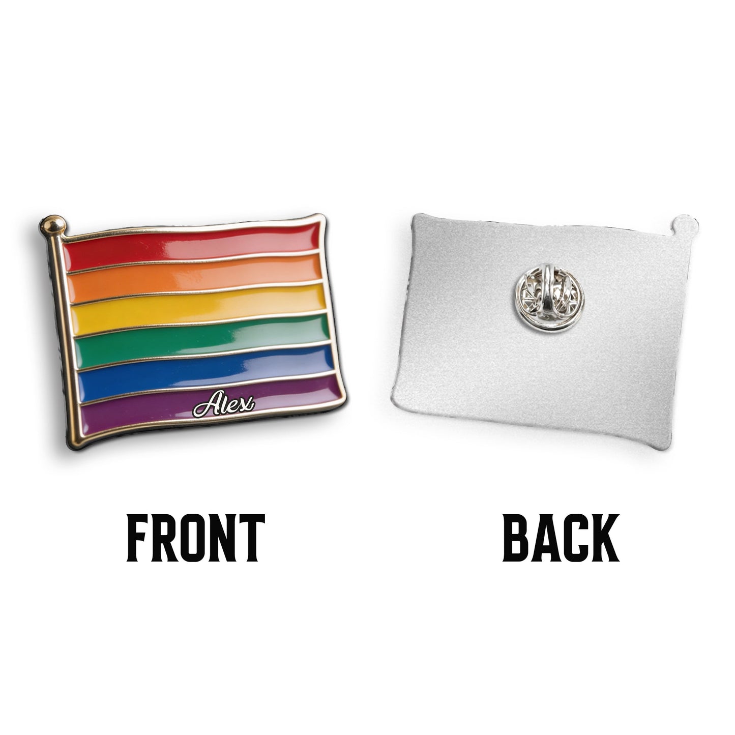 Proud Of Me - Personalized LGBT Support 3D Embossed Enamel Pin
