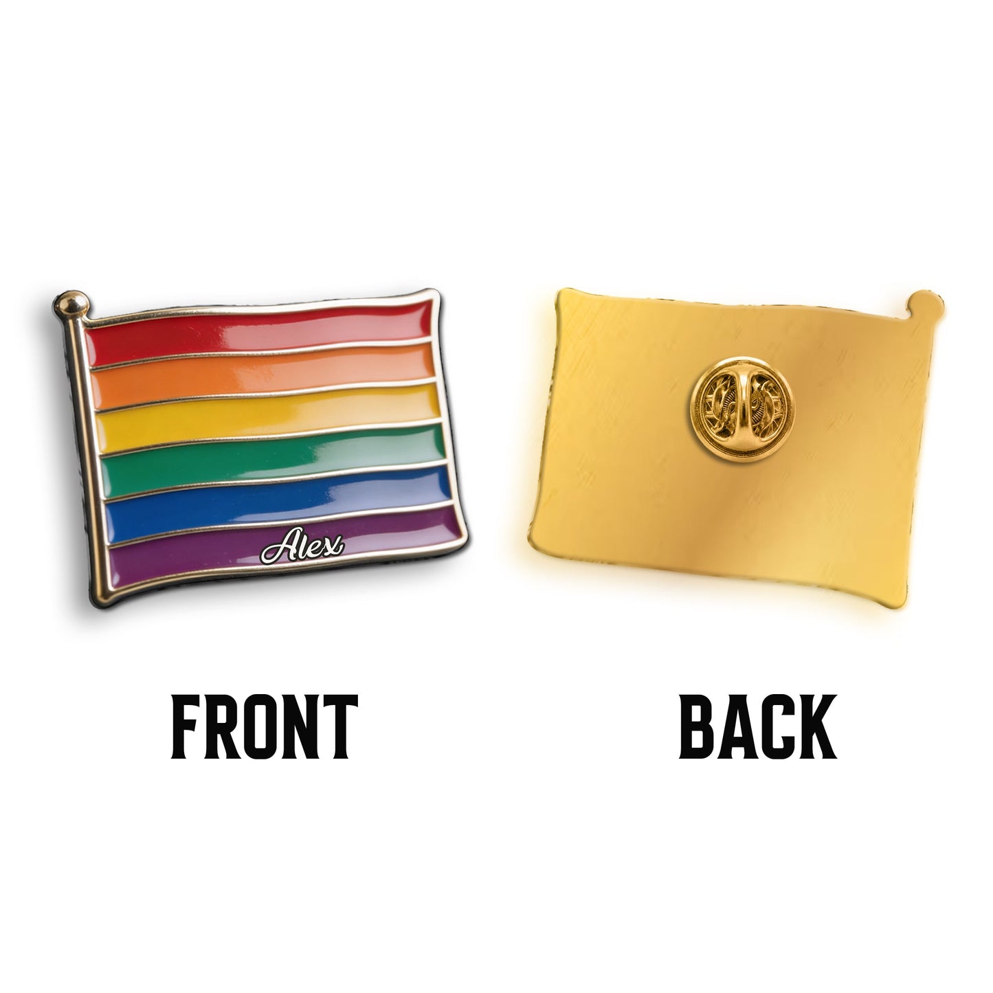 Proud Of Me - Personalized LGBT Support 3D Embossed Enamel Pin