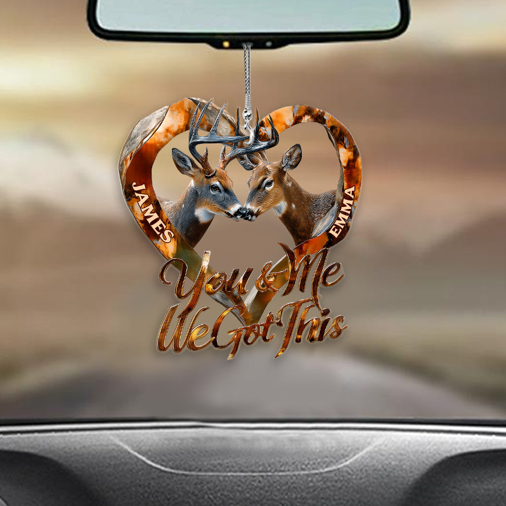 You & Me We Got This - Personalized Hunting Transparent Car Ornament