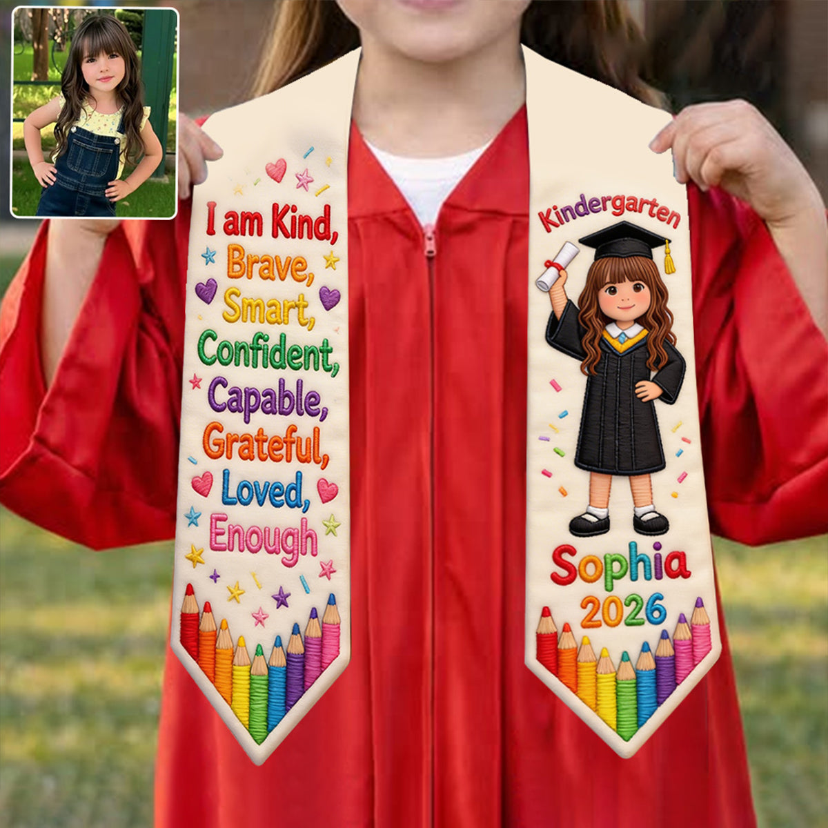 Graduation Day - Personalized Kid Graduation Stole
